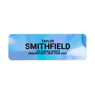 Holographic Colour Gradient Return Address Label