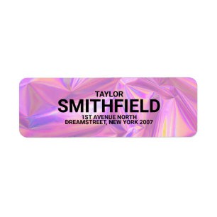 Holographic Colour Gradient Return Address Label