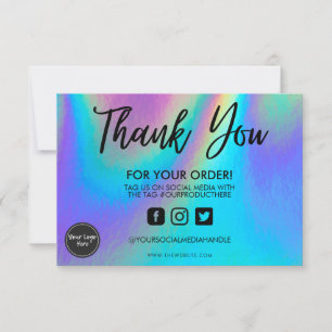 Holographic Colour Shift Thank you Media Insert