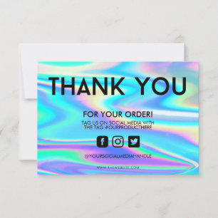 Holographic Colour Shift Thank you Media Insert