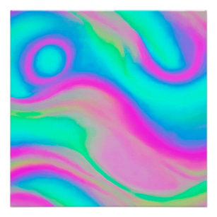 Holographic colourful background poster