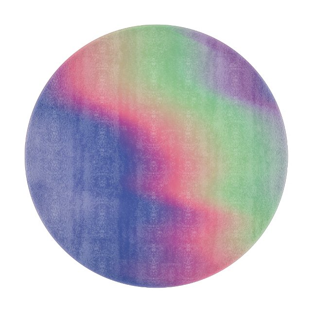 Holographic Colourful Stains: Psychedelic Texture Cutting Board (Front)