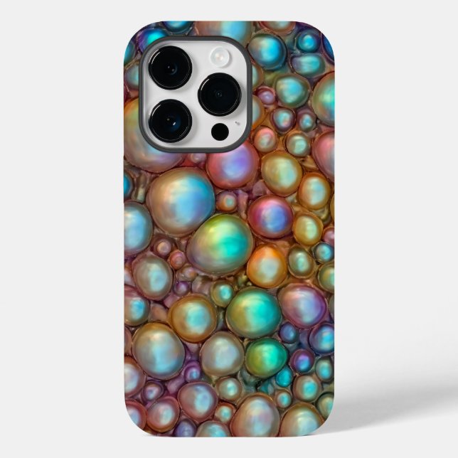 Holographic colours bubble wrap macro texture Case-Mate iPhone case (Back)