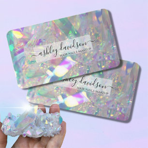 Holographic Crystal Design Prismatic Effect Business Card