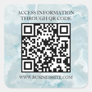 Holographic Custom QR Code Modern Marketing  Square Sticker