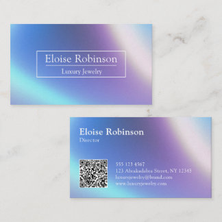 Holographic Elegant QR Code Business Card