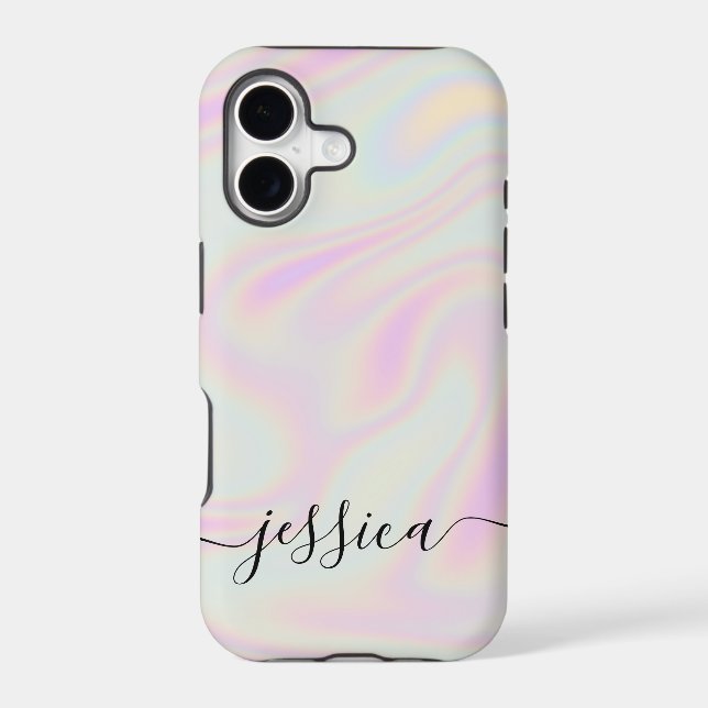 Holographic Elegant Script Name (Back)
