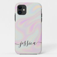 Holographic Elegant Script Name