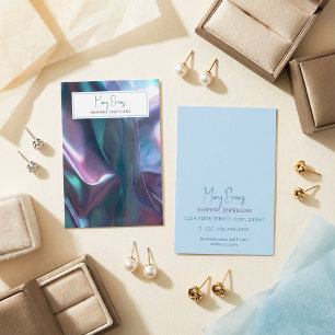 Holographic fabric effect earring display card