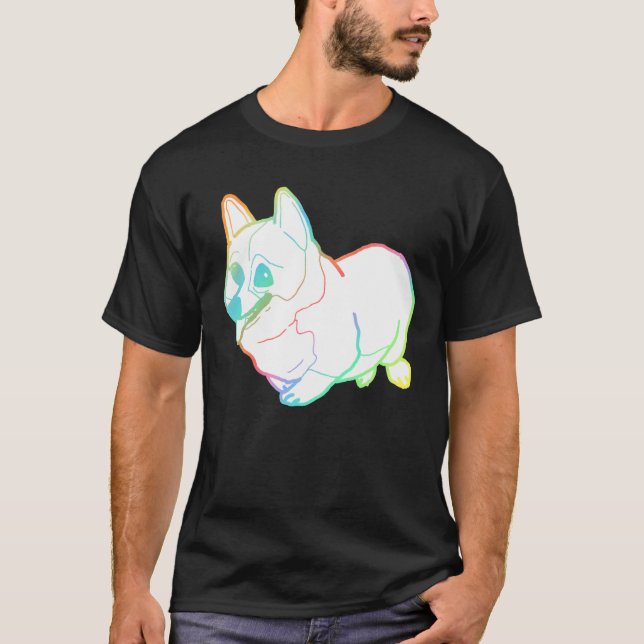 Holographic Fat Corgi Magnet   T-Shirt (Front)
