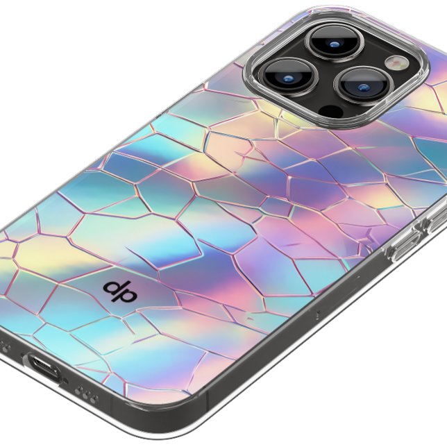 Holographic Foil Background Pattern Monogram Case-Mate iPhone Case (Creator Uploaded)