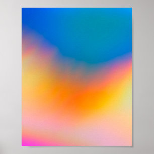 Holographic Foil Colorful Vibrant Abstract Poster