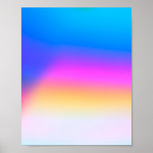 Holographic Foil Colorful Vibrant Gradient Trendy Poster