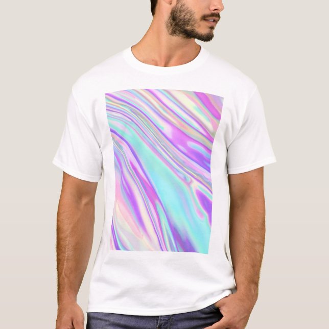 Holographic foil colourful T-Shirt (Front)