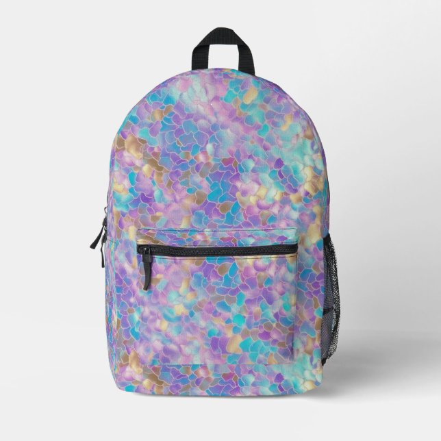 Holographic Foil Printed Backpack (Front)