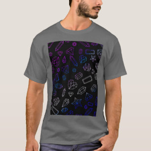 Holographic Gem Pattern T-Shirt
