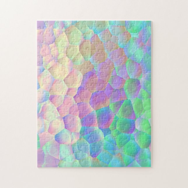 Holographic Glass Pattern, Iridescent Colours Jigsaw Puzzle (Vertical)