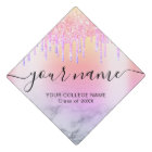 Holographic Glitter Drips Elegant Chic Typography