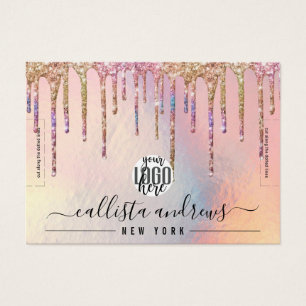 Holographic Glitter Drips Logo Bracelet Display