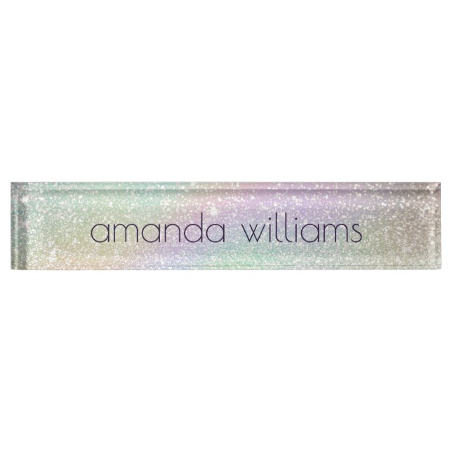 Holographic Glitter Nameplate (Front)