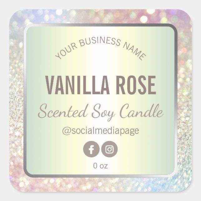 Holographic glitter Product Label (Front)