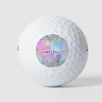 Holographic Glitter Rainbow Pastels Monogram