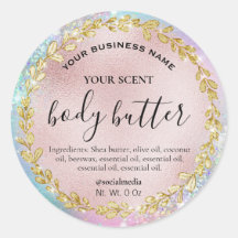Holographic Glitter Rose Gold Pastel Body Butter