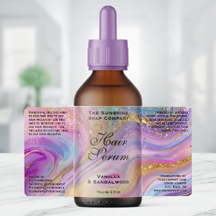 Holographic & Gold Foil & Glitter Dropper Bottle