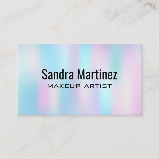 Holographic Gradient Business Card (Front)