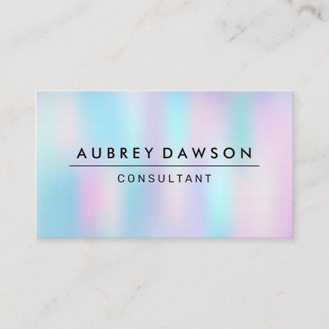 Holographic Gradient Business Card (Front)