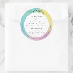 Holographic Gradient Cottage Food Law Stickers