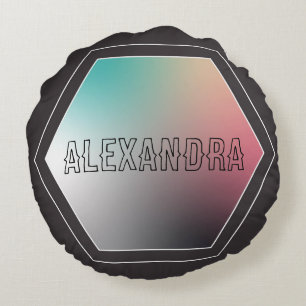 Holographic Gradient Custom Throw Pillow