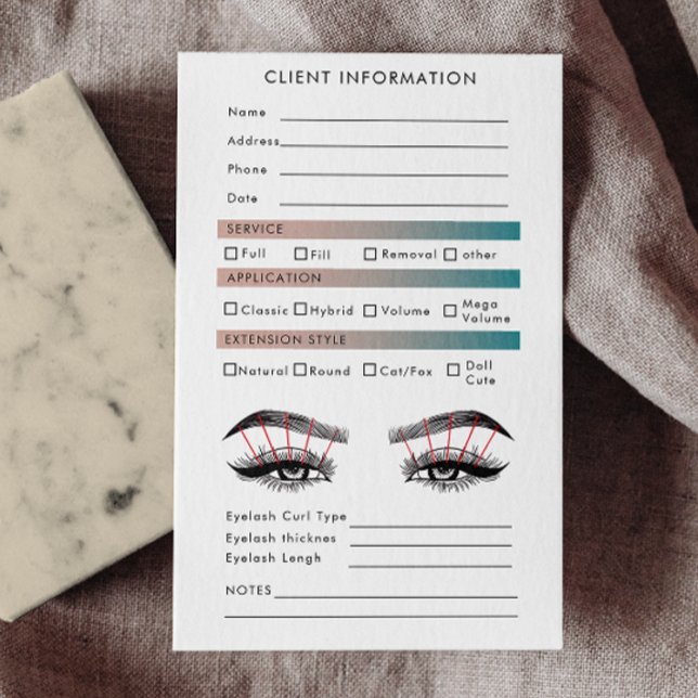 Holographic Gradient Eyelash Extension Client Map Business Card (Holographic Gradient Eyelash Extension Client Map Business Card)