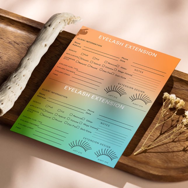 Holographic Gradient Lash Client Record Map Flyer (Holographic Gradient Lash Client Record Map Flyer)