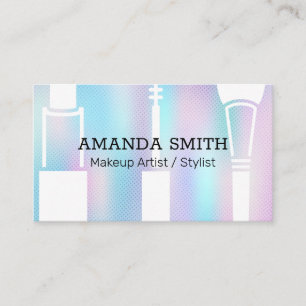 Holographic Gradient Makeup Accessories Business Card
