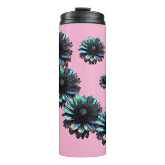 Holographic Iridescent Black Dahlia Thermal Tumbler