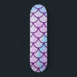 Holographic Iridescent Mermaid Scales Girly Pink Skateboard<br><div class="desc">This cool skateboard would make a wonderful gift for mermaid lover!</div>