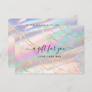 Holographic Iridescent Opal Gem Gift Certificate