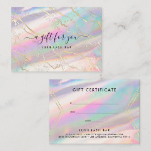 Holographic Iridescent Opal Gem   Gift Certificate