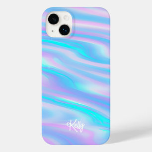Holographic Iridiscent Personalised Name Case-Mate iPhone 14 Plus Case