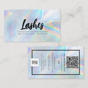 Holographic Lashes Eyelash Extensions makeup Business Card