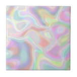Holographic Light Pastel Multicolor Colours Tile<br><div class="desc">Multicolor modern holographic pastel colours. Please note that the holographic effect in this design is a flat colour print and is not an actual holographic foil.</div>