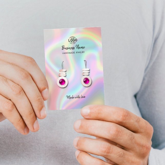 Holographic Logo Jewelry Earrings Display Card (Creator Uploaded)