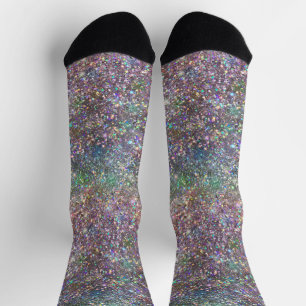 Holographic Luxury Rainbow Glitter Socks