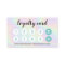 Holographic makeup hair script salon loyalty card