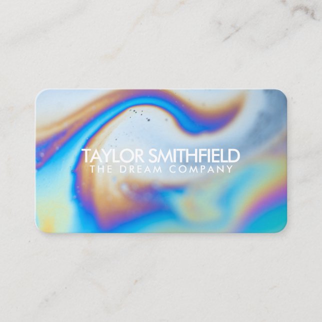 Holographic Marble Business Card (Front)