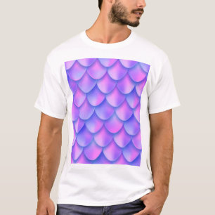 Holographic mermaid tail, vibrant foil texture. T-Shirt