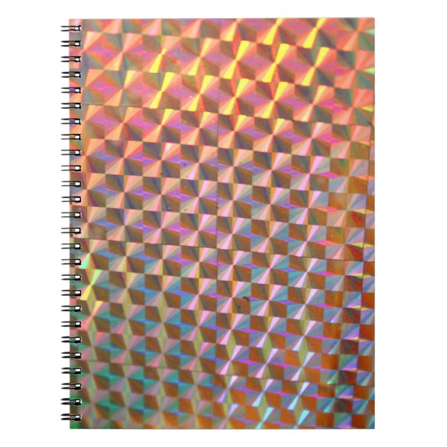 holographic metal photograph colourful design notebook (Front)