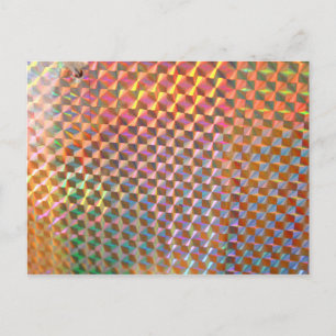 holographic metal photograph colourful design postcard