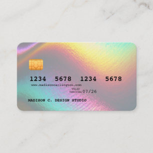 Holographic Metallic credit card style